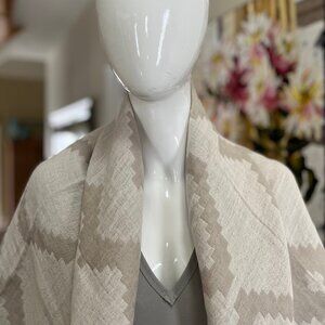 Aritzia Wilfred Diamond Mosaic Blanket Scarf Reversible Wool Blanket Scarf